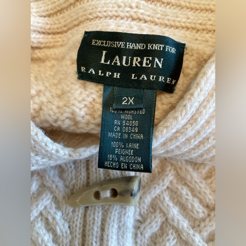 π Ralph Lauren π Rare π Exclusive Hand Knit Cardigan with Toggle Buttons π - Picture 10 of 10